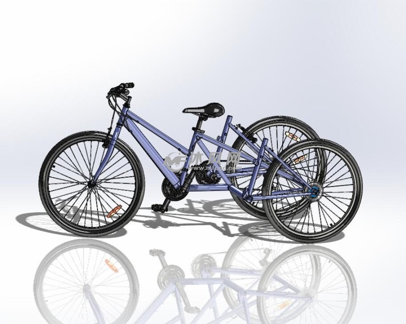 三轮自行车模型图